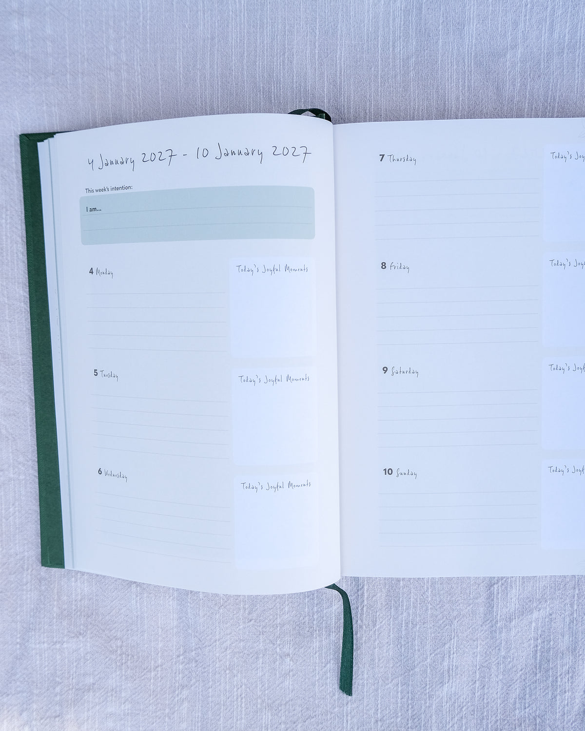 2027 seasonal planner with weekly planning.